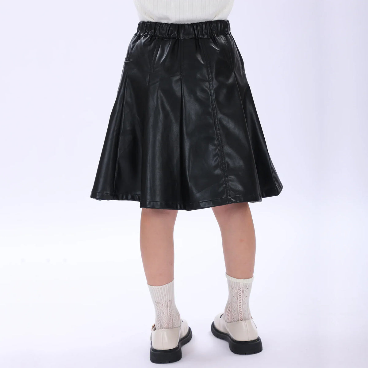 Casual Plain Skirt for Girls Image
