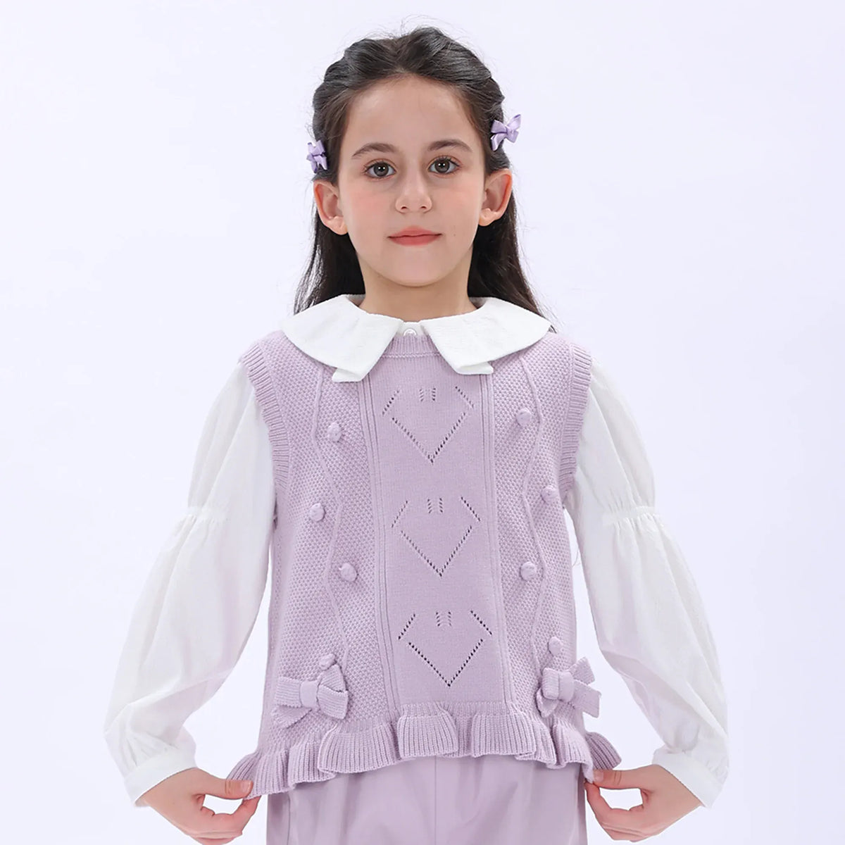 Casual Jacquard Waistcoat for Girls Image