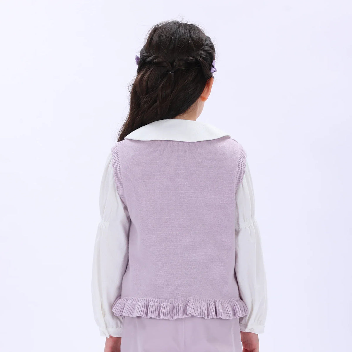 Casual Jacquard Waistcoat for Girls Image