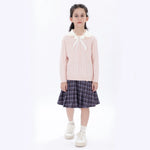 Pink Casual Checked Skirt for Girls Image