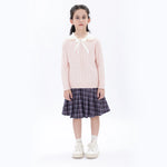 Pink Casual Jacquard Sweater for Girls Image
