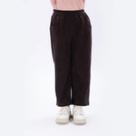 Coffee Casual Plain Pants for Girls Image