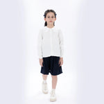 Navy Casual Plain Shorts for Girls Image