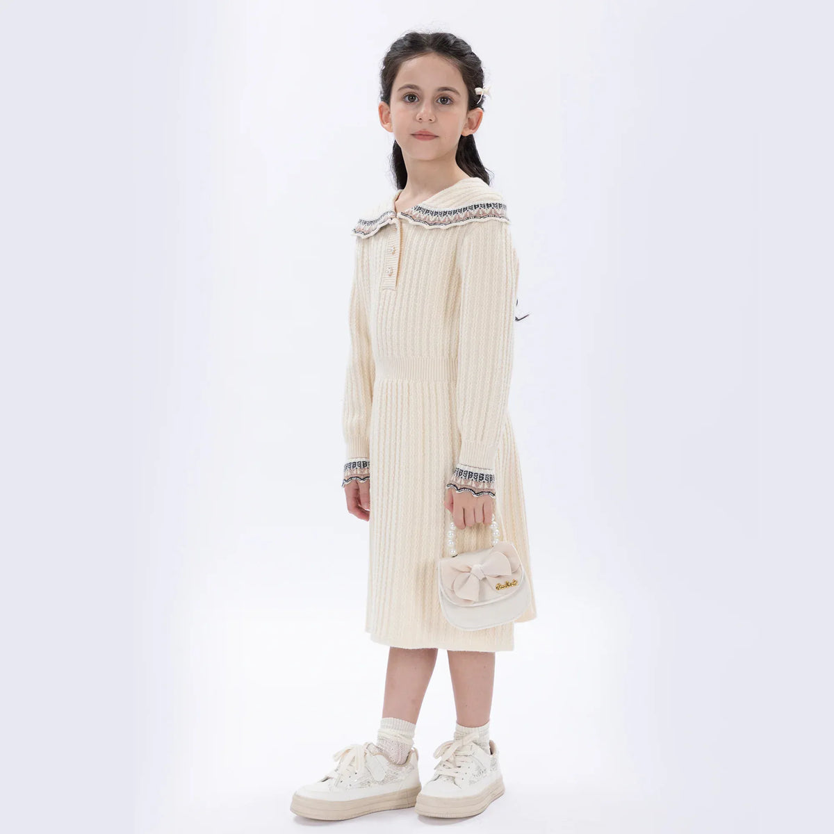 Casual Embroidery Dress for Girls Image