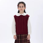 Casual Jacquard Waistcoat for Girls Image