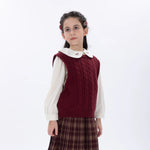 Casual Jacquard Waistcoat for Girls Image