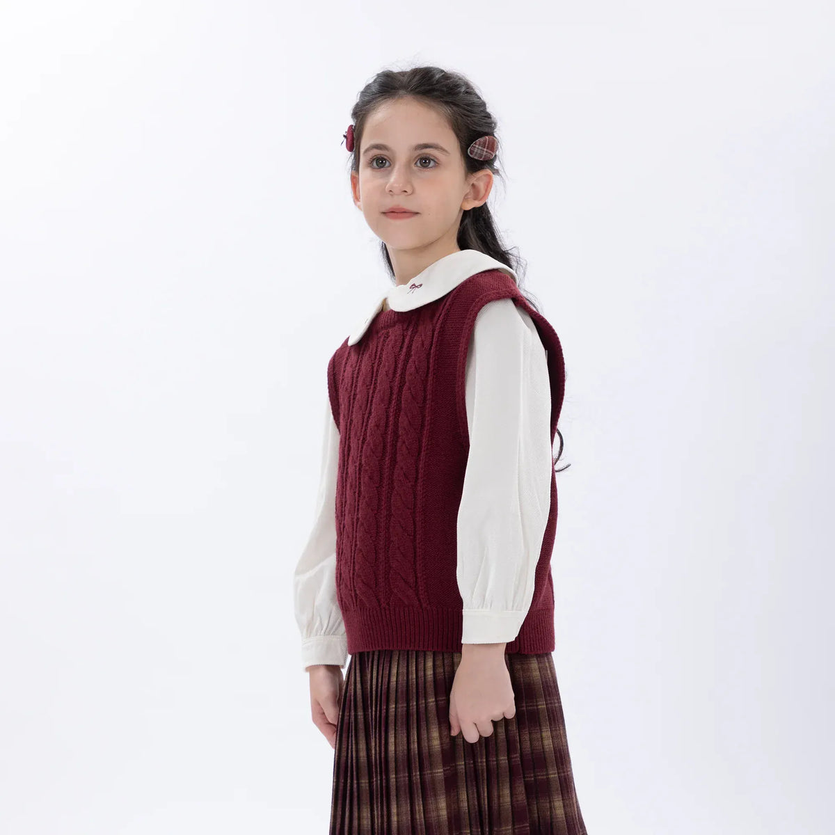 Casual Jacquard Waistcoat for Girls Image