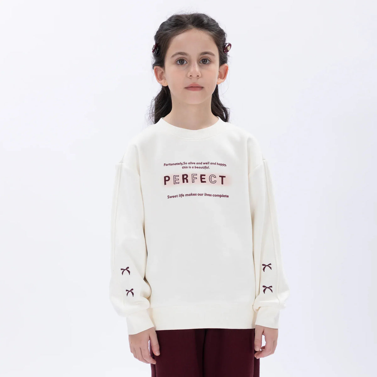 Casual Printed Sweatshirt for Girls Image
