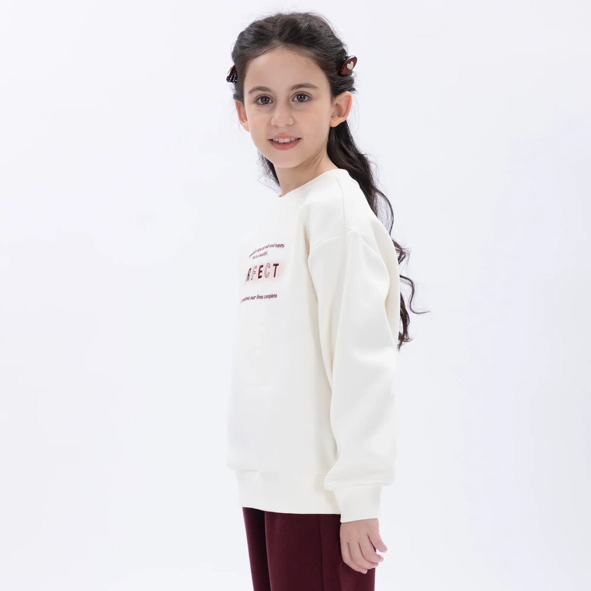 Casual Printed Sweatshirt for Girls Image