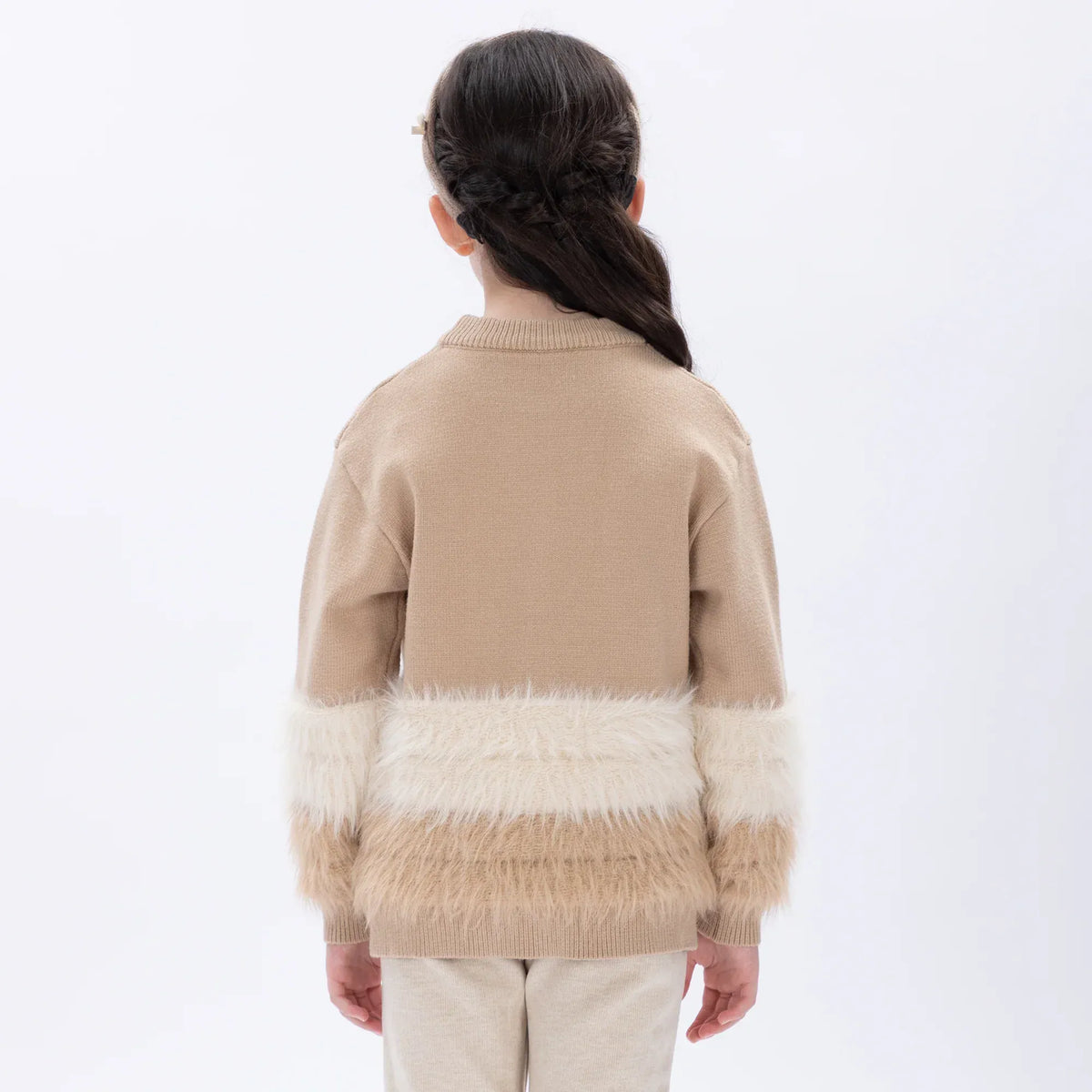 Casual Color-Blocked Sweater for Girls Image