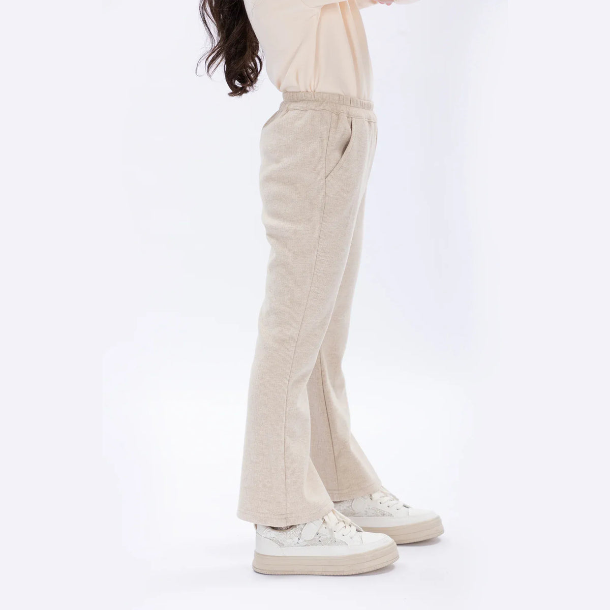 Casual Solid Pants for Girls Image