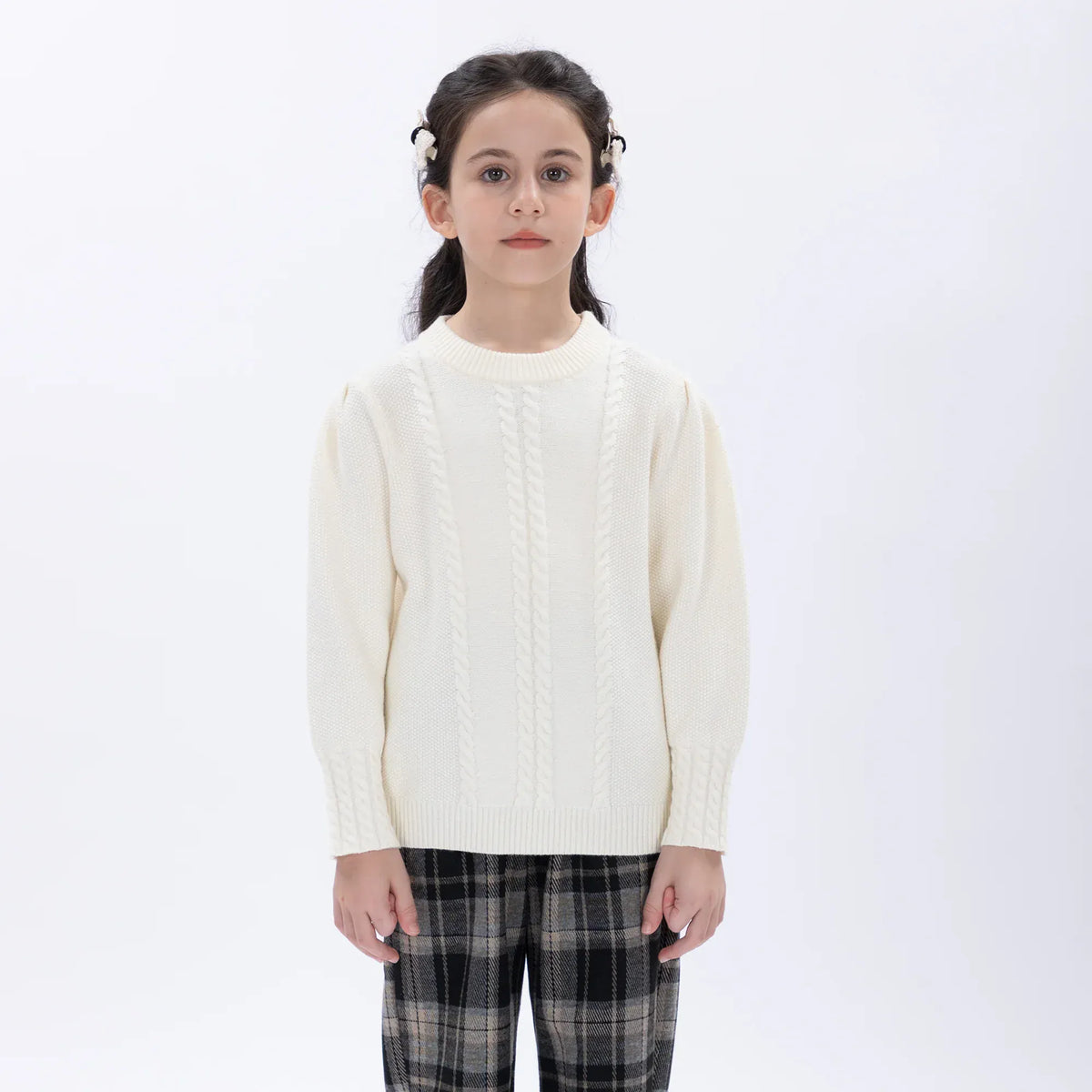 Casual Jacquard Sweater for Girls Image