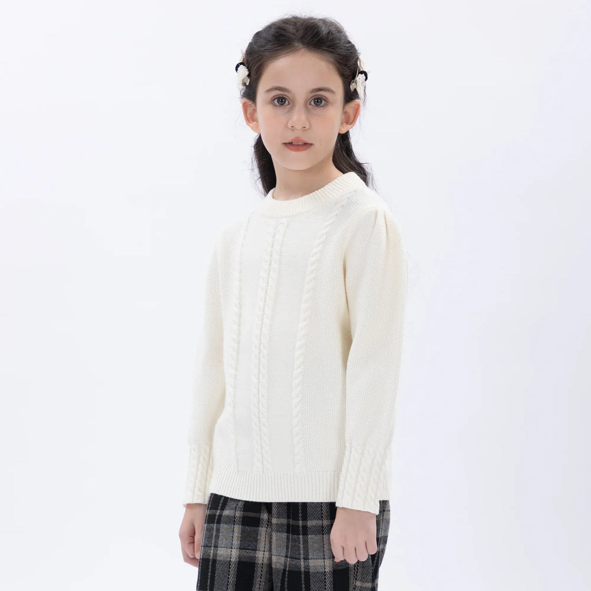 Casual Jacquard Sweater for Girls Image
