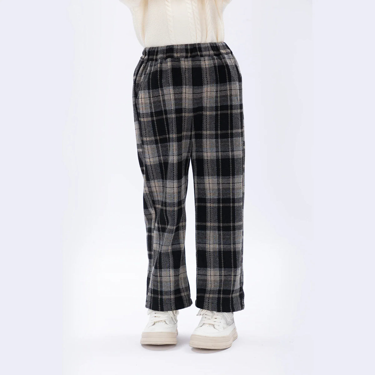 Casual Checked Pants for Girls Image