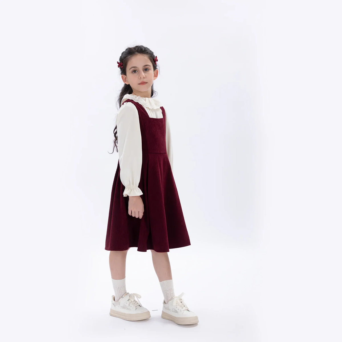 Casual Plain Dress for Girls Image