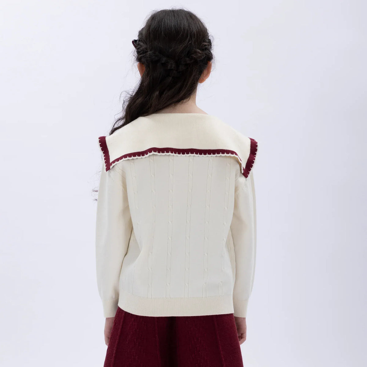 Casual Jacquard Sweater for Girls Image