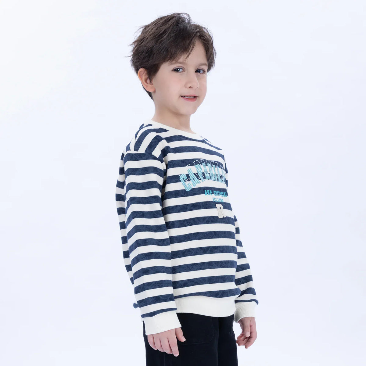 Casual Striped Sweatshirt for Boys Image