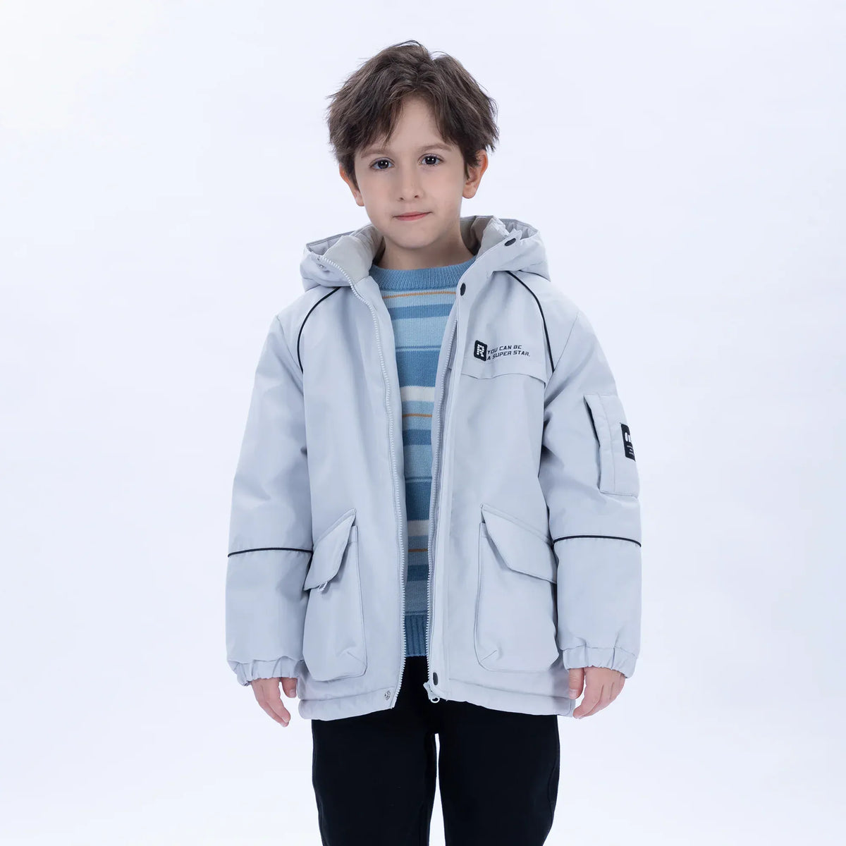 Casual Printed Jacket for Boys Image