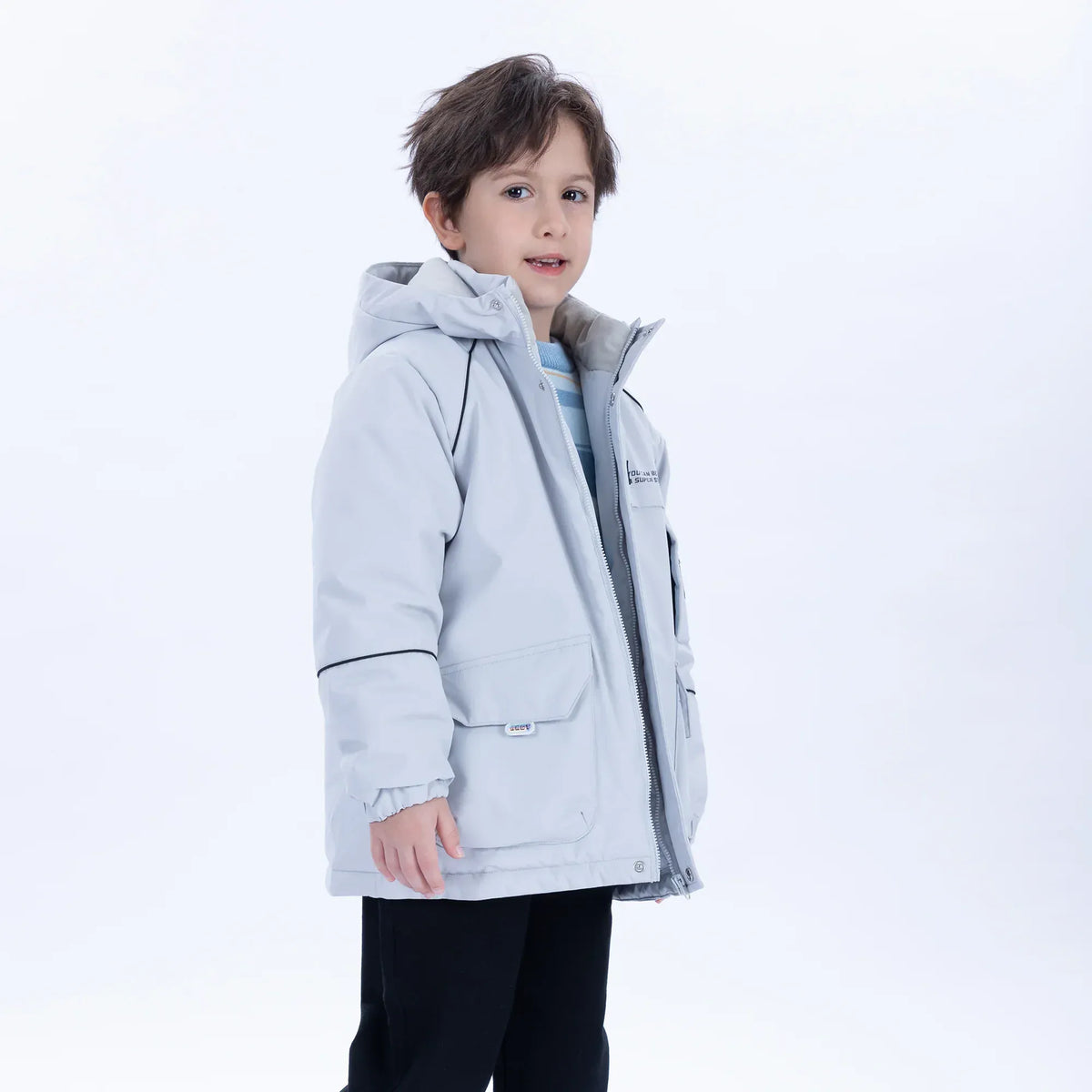 Casual Printed Jacket for Boys Image