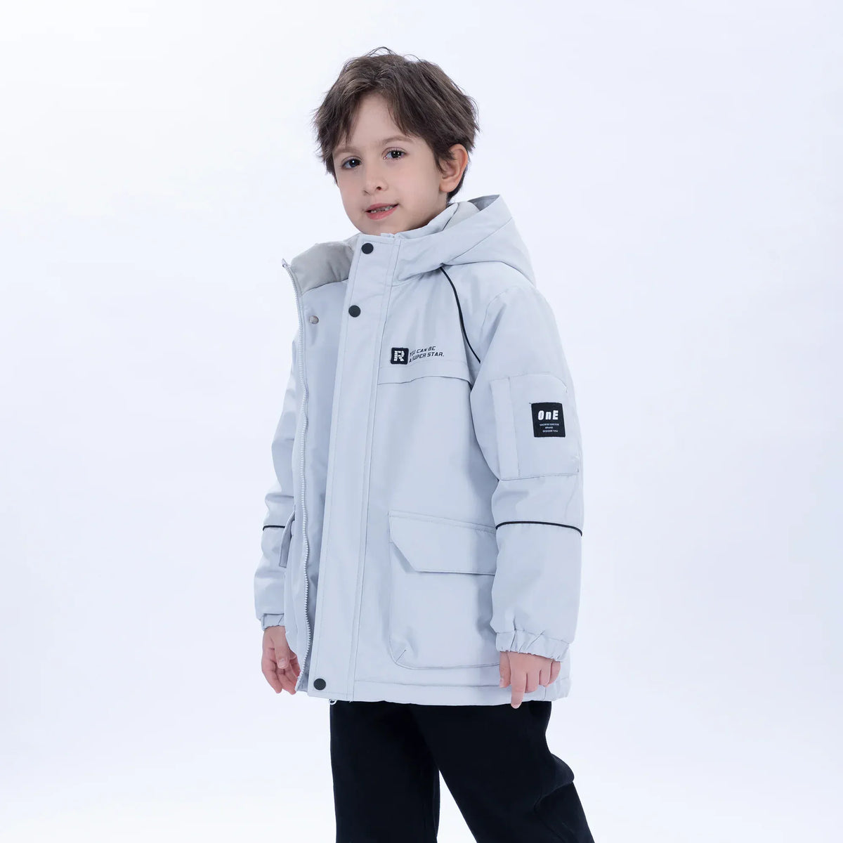 Casual Printed Jacket for Boys Image