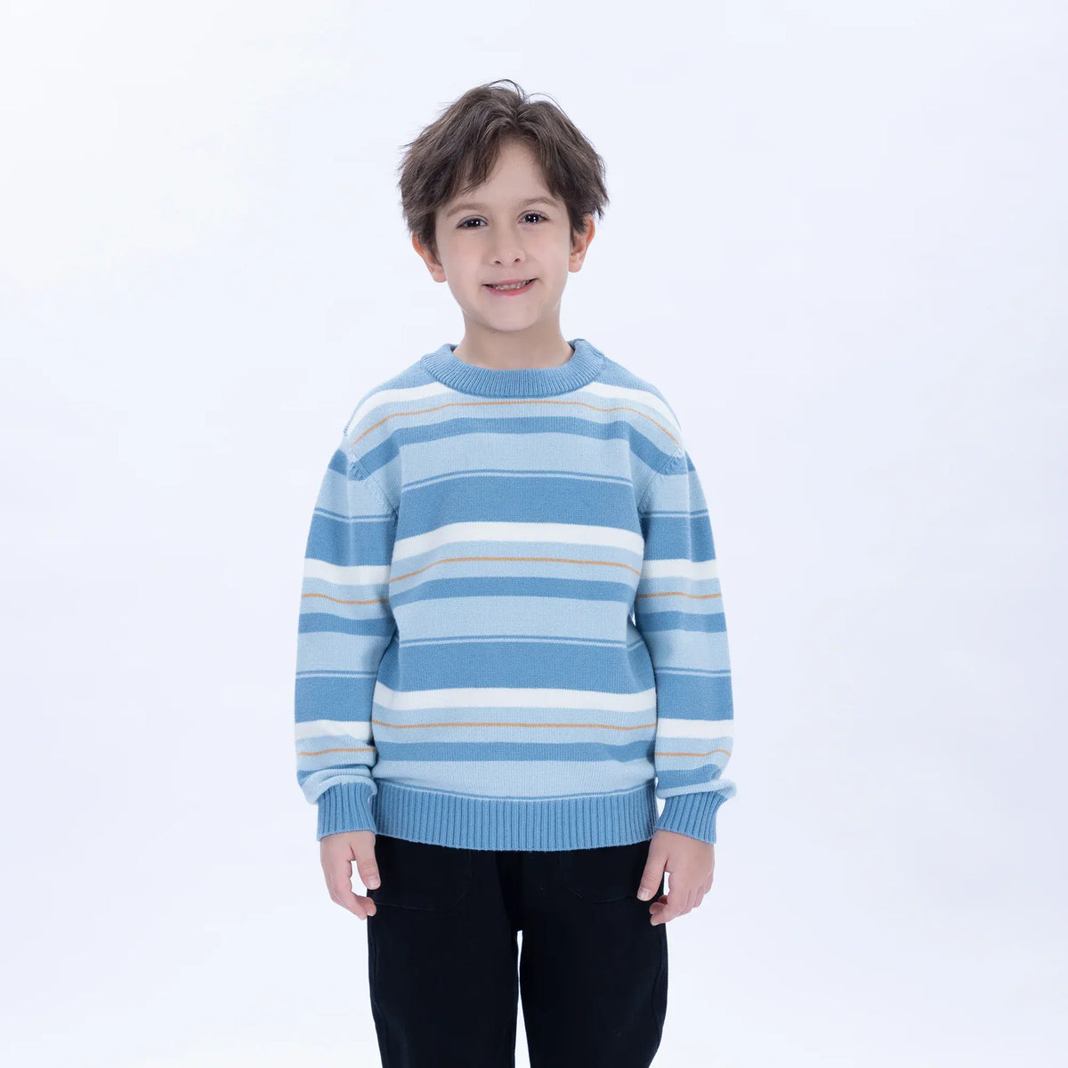 Casual Striped Sweater for Boys Image