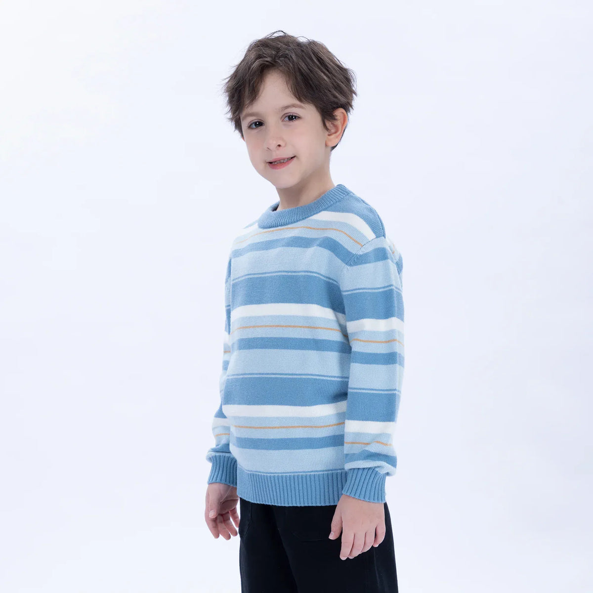Casual Striped Sweater for Boys Image