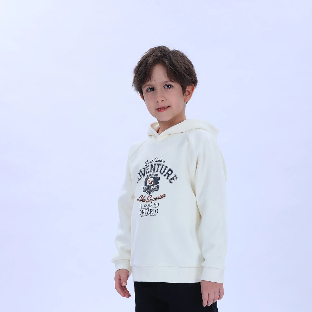 Casual Printed Hoodie for Boys Image