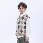 Casual Checked Waistcoat for Boys Image