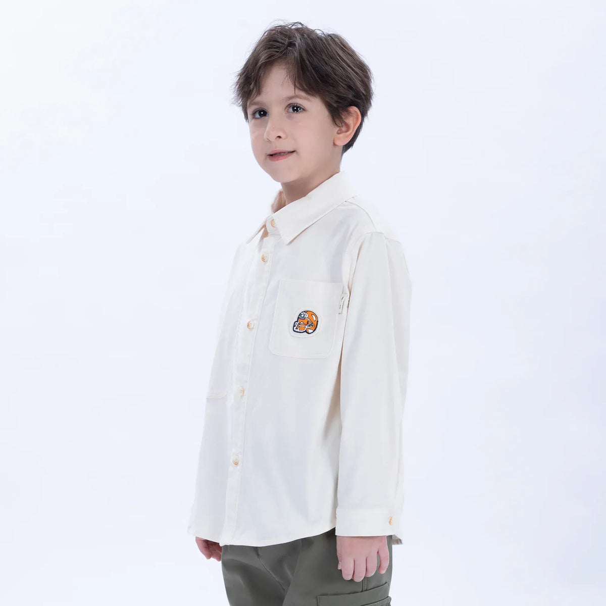 Casual Badge Shirt for Boys Image