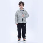 Jeans Grey Casual Tie-Dye Jacket for Boys Image