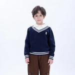 Casual Color-Blocked Sweater for Boys Image
