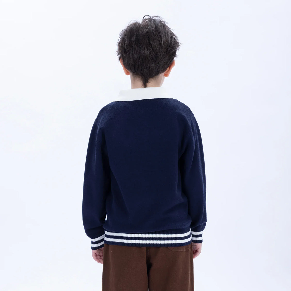 Casual Color-Blocked Sweater for Boys Image