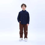 Navy Casual Badge Shirt for Boys Image