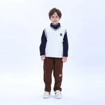 Brown Casual Badge Pants for Boys Image
