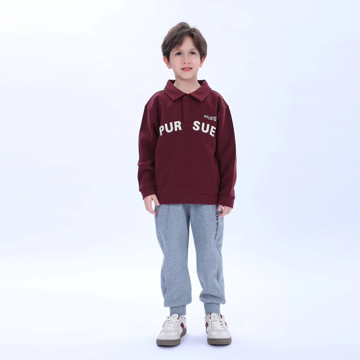 Grey Casual Printed Pants for Boys Image