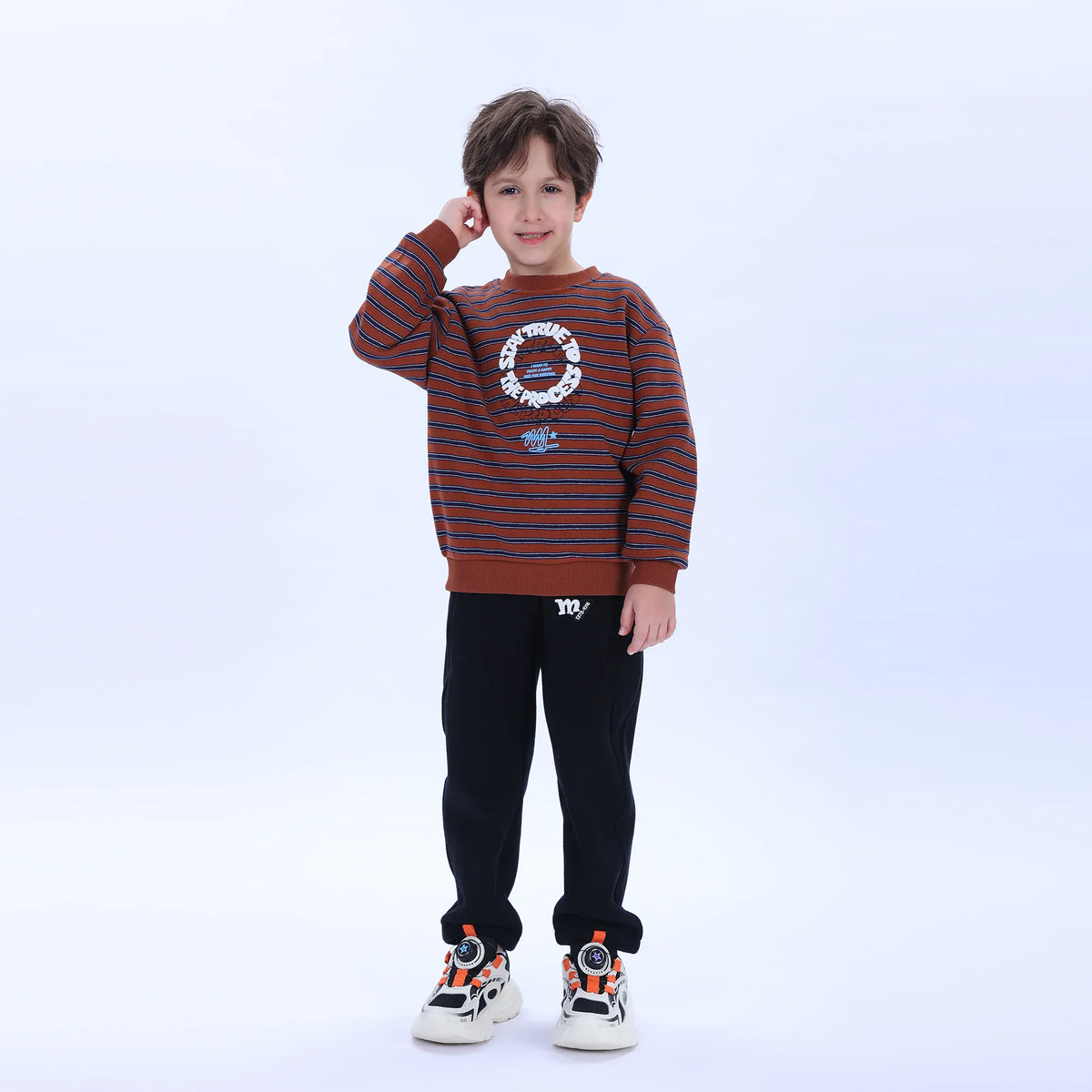 Casual Striped Sweatshirt for Boys Image
