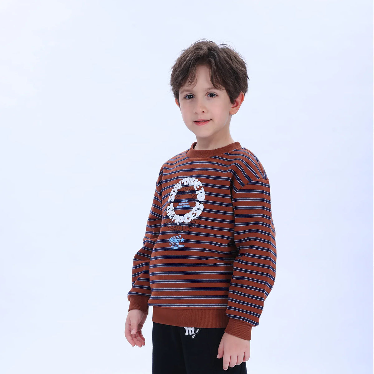 Casual Striped Sweatshirt for Boys Image