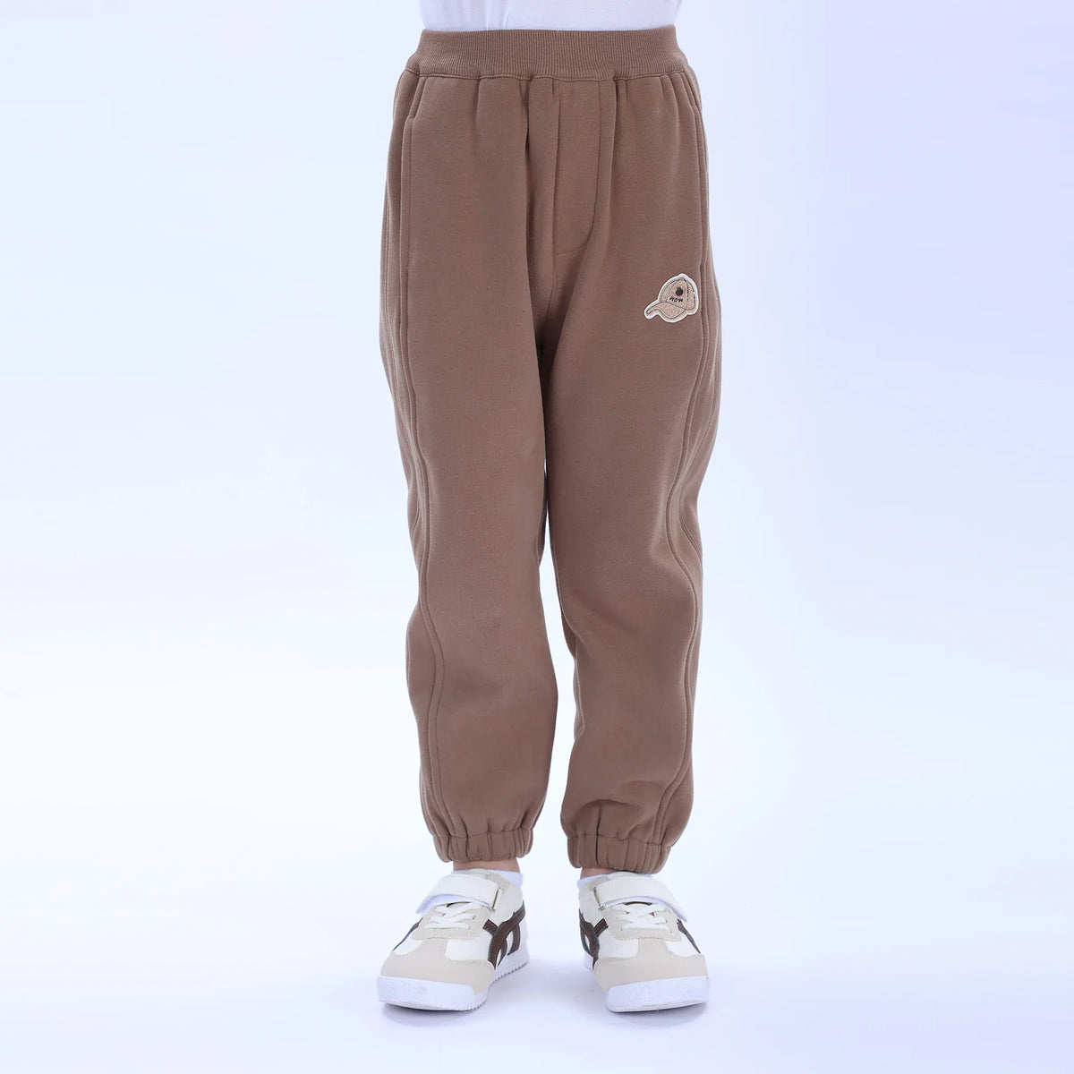 Dark Khaki Casual Embroidery Pants for Boys Image