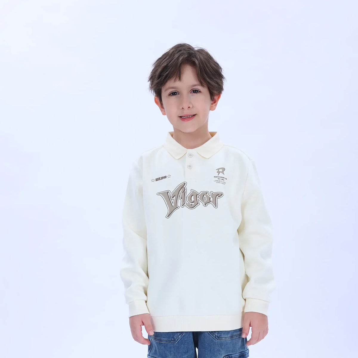 Casual Printed Polo Shirt for Boys Image