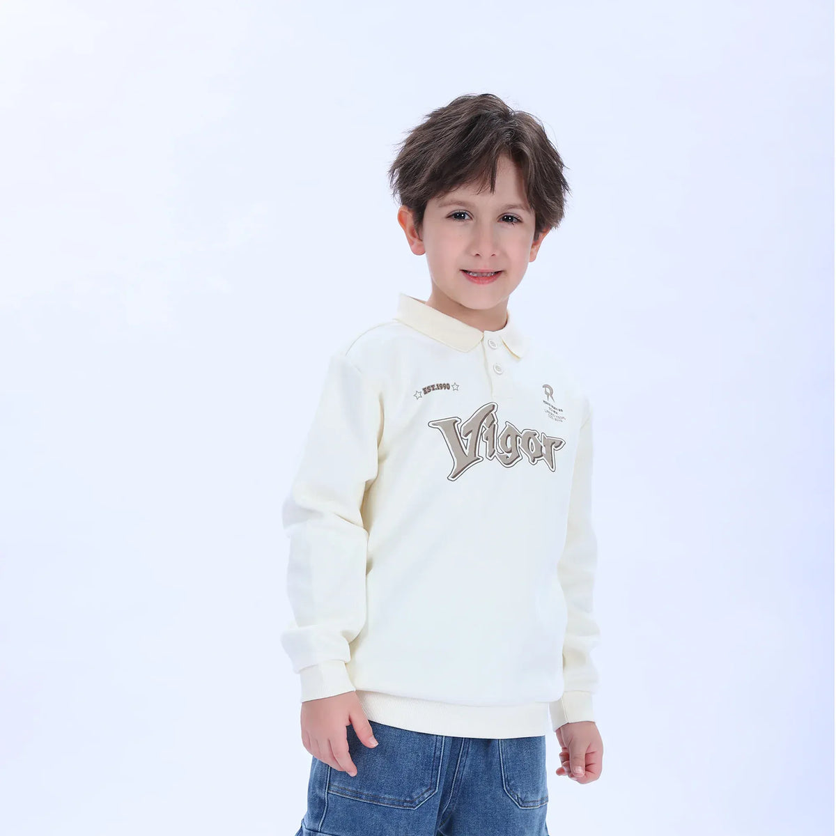 Casual Printed Polo Shirt for Boys Image