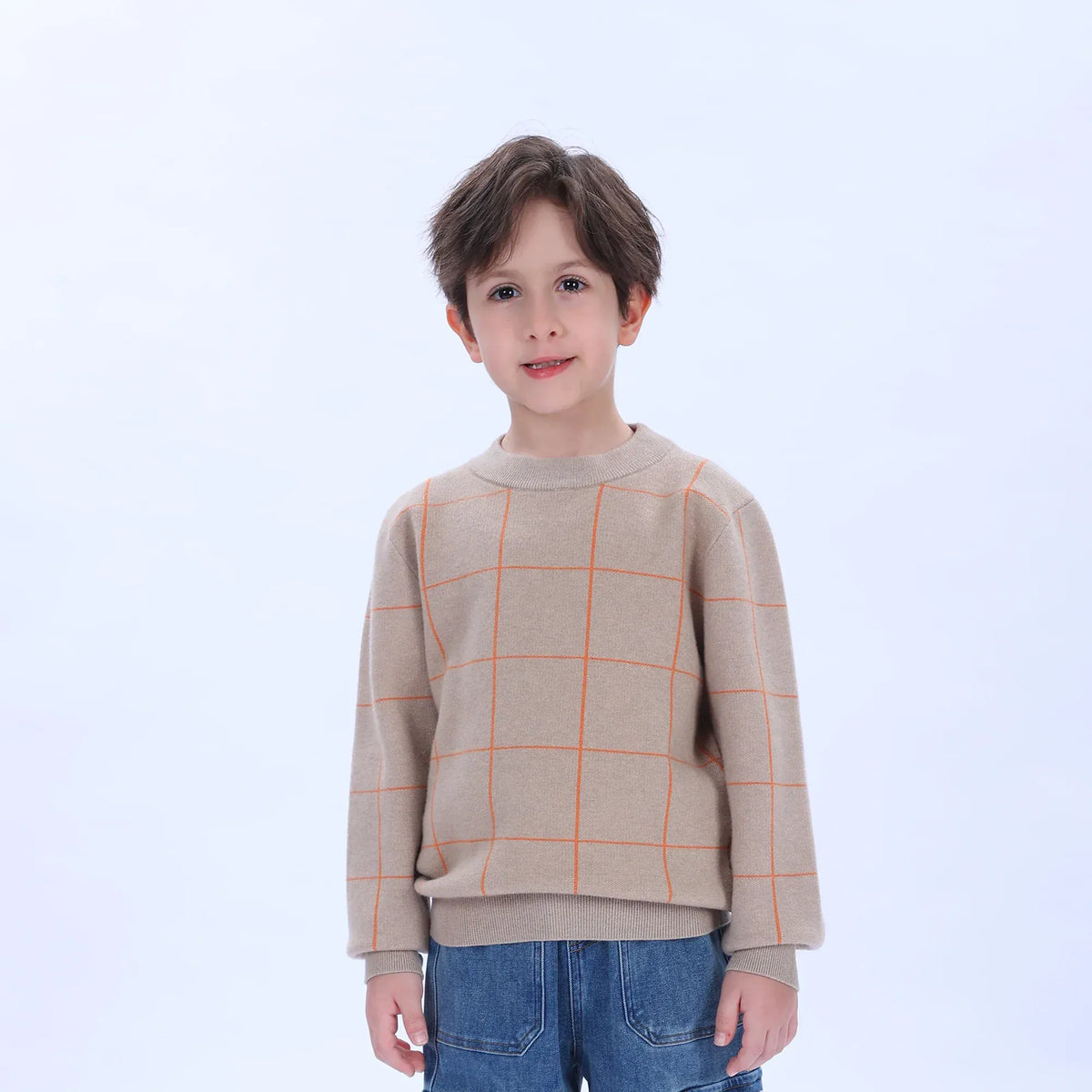 Casual Checked Sweater for Boys Image