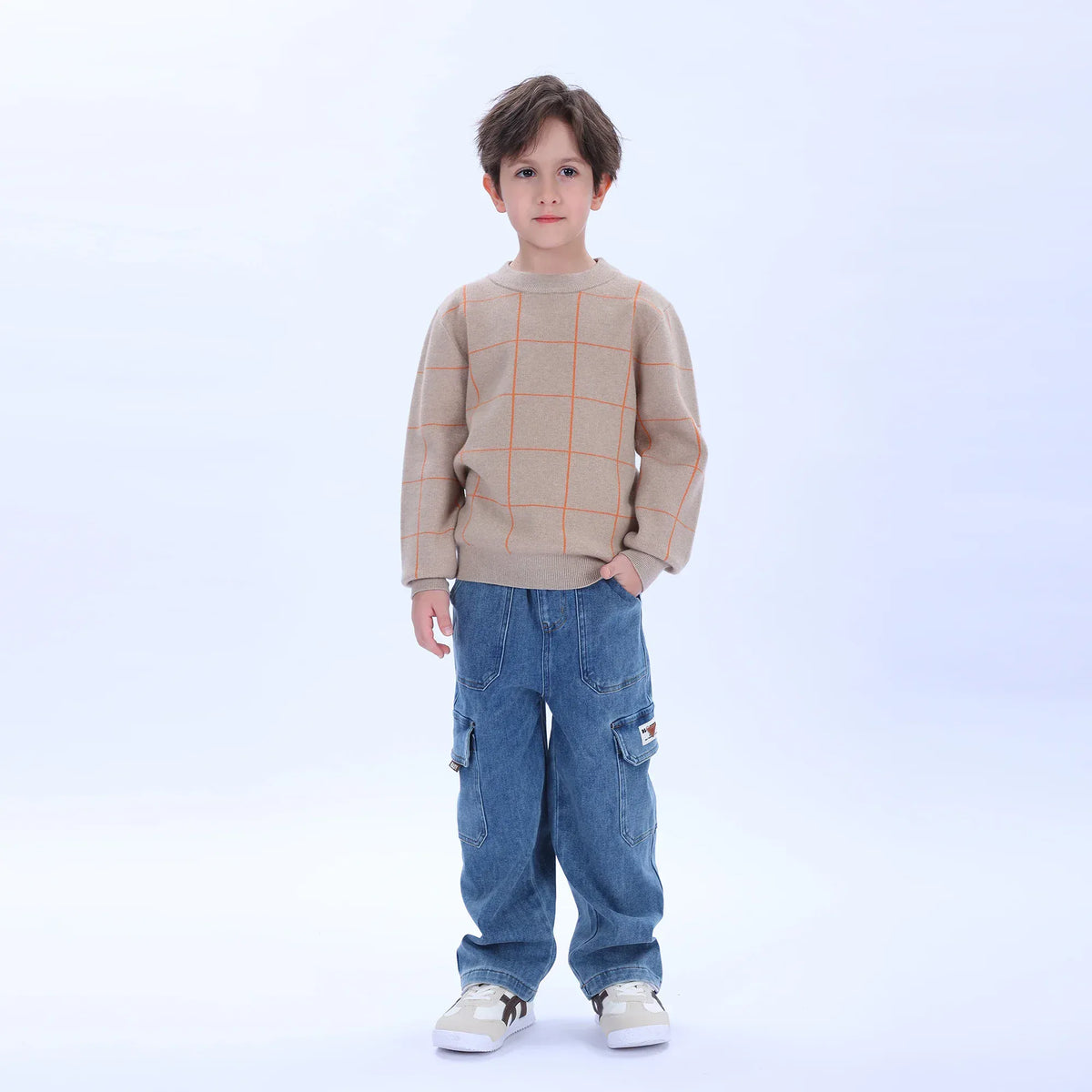 Jeans Blue Casual Washed Jeans Pants for Boys Image