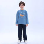 Grey Blue Navy Pajama Set-2Pc for Boys Image