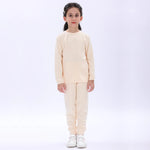 Beige Plain Thermal Set-2Pc for Girls Image