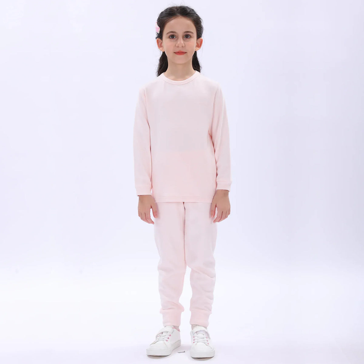 Pink Plain Thermal Set-2Pc for Girls Image