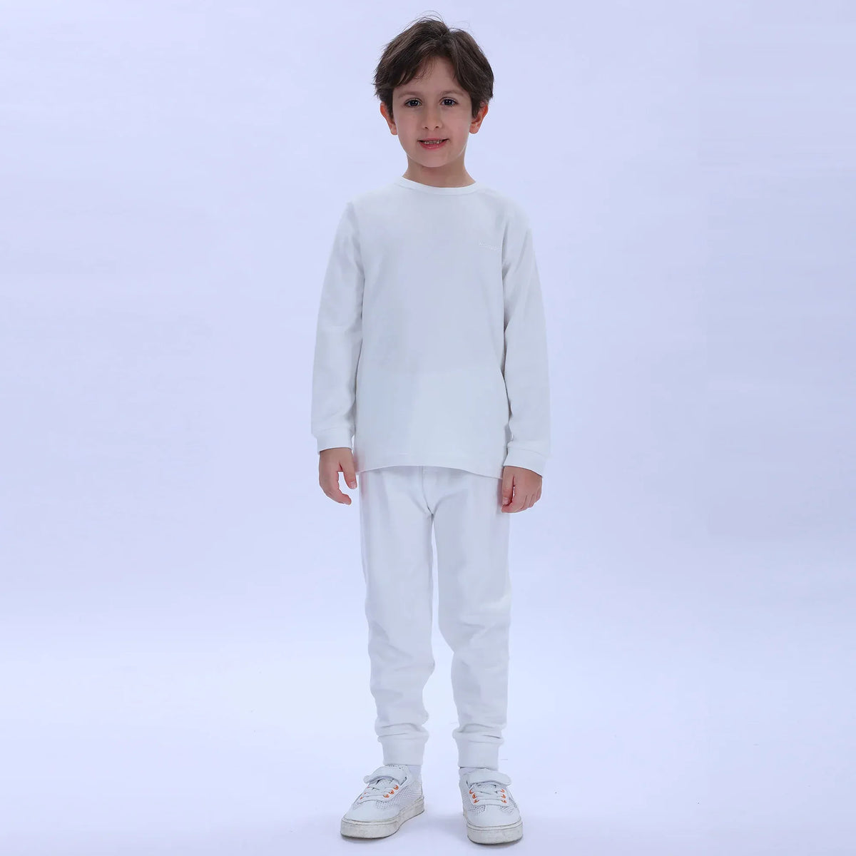 White Plain Thermal Set-2Pc for Boys Image