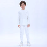 Off White Plain Thermal Set-2Pc for Boys Image