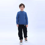 Blue Casual Printed Sweater for Boys Image