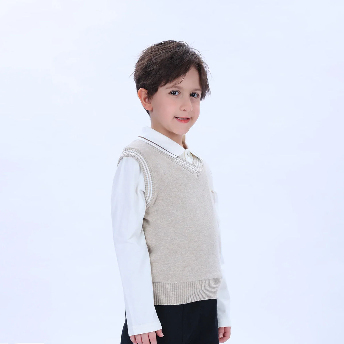 Casual Printed Waistcoat for Boys Image