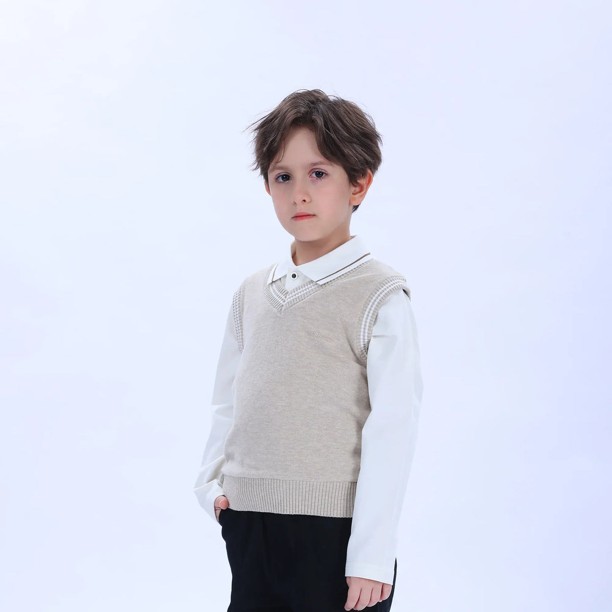 Casual Printed Waistcoat for Boys Image